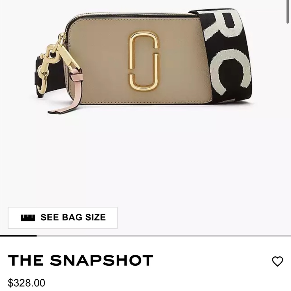 Marc Jacobs Tan and Black Snapshot Bag